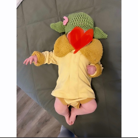 Baby yoda grogu Halloween costume the child size 3-6 months - Picture 2 of 2
